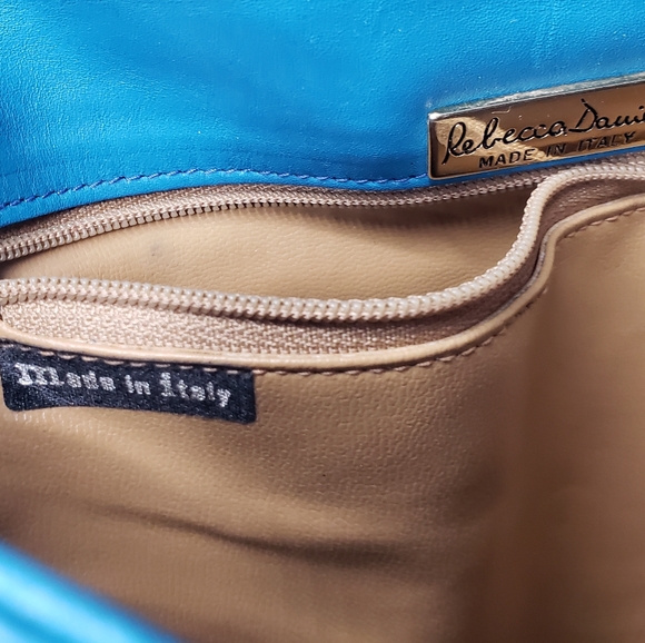 Vintage Italy Tassels Leather Boho Medium Small Festival 80's 90's Shoulder Bag - Picture 11 of 12